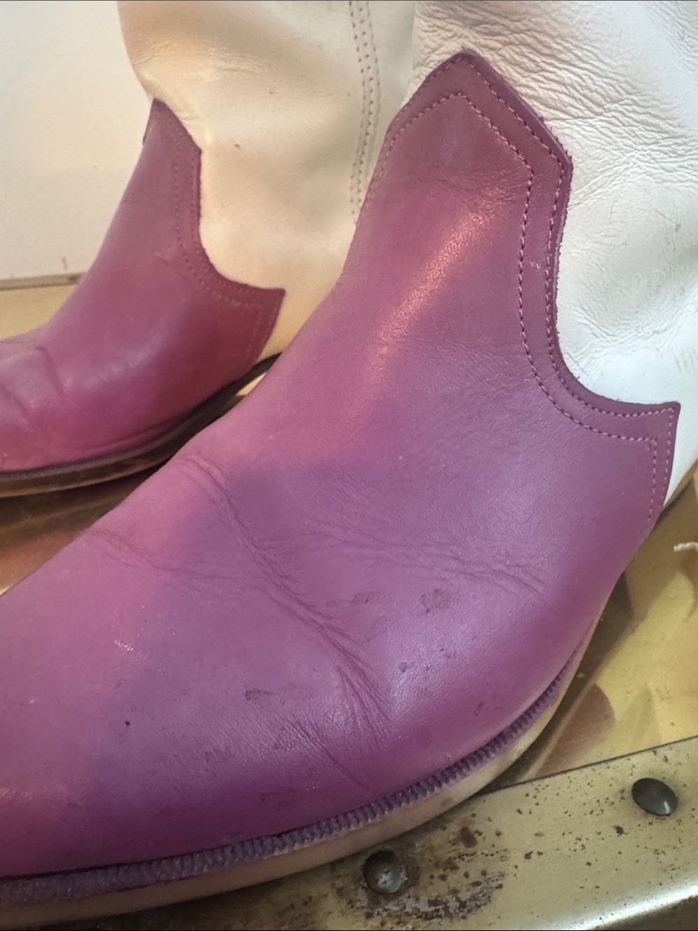 Colorblock Cowboy Boots - Picture 3 of 7